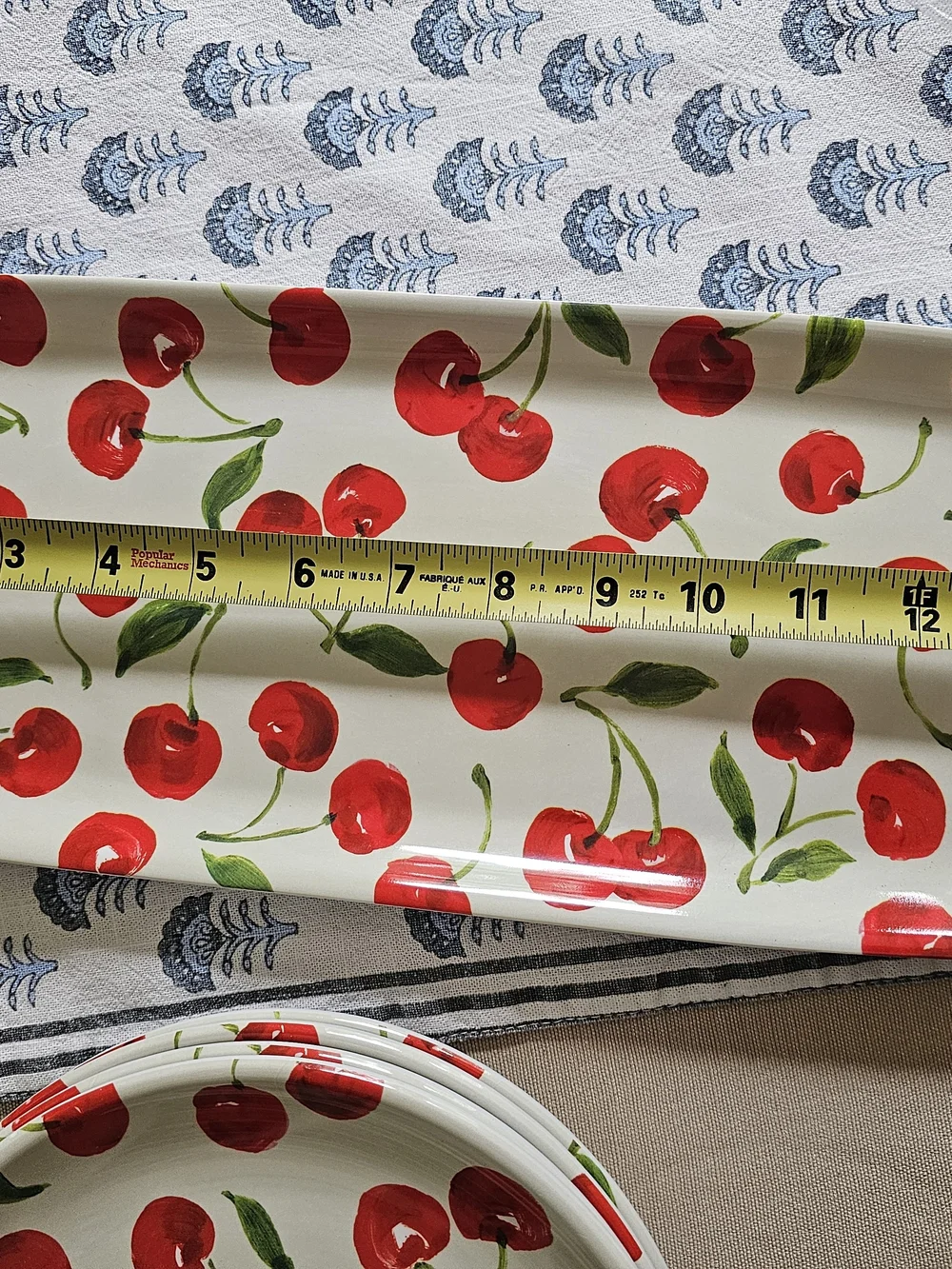 NWT: Set of Cupcakes & Cashmere Cherries Melamine Tray and 4 Plates